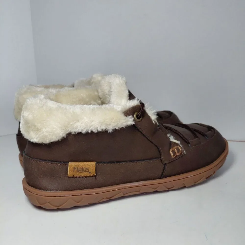 Flojos Unisex Slip-on Boot Brown Comfort Slipper Jackal Mens 7 Women’s 8